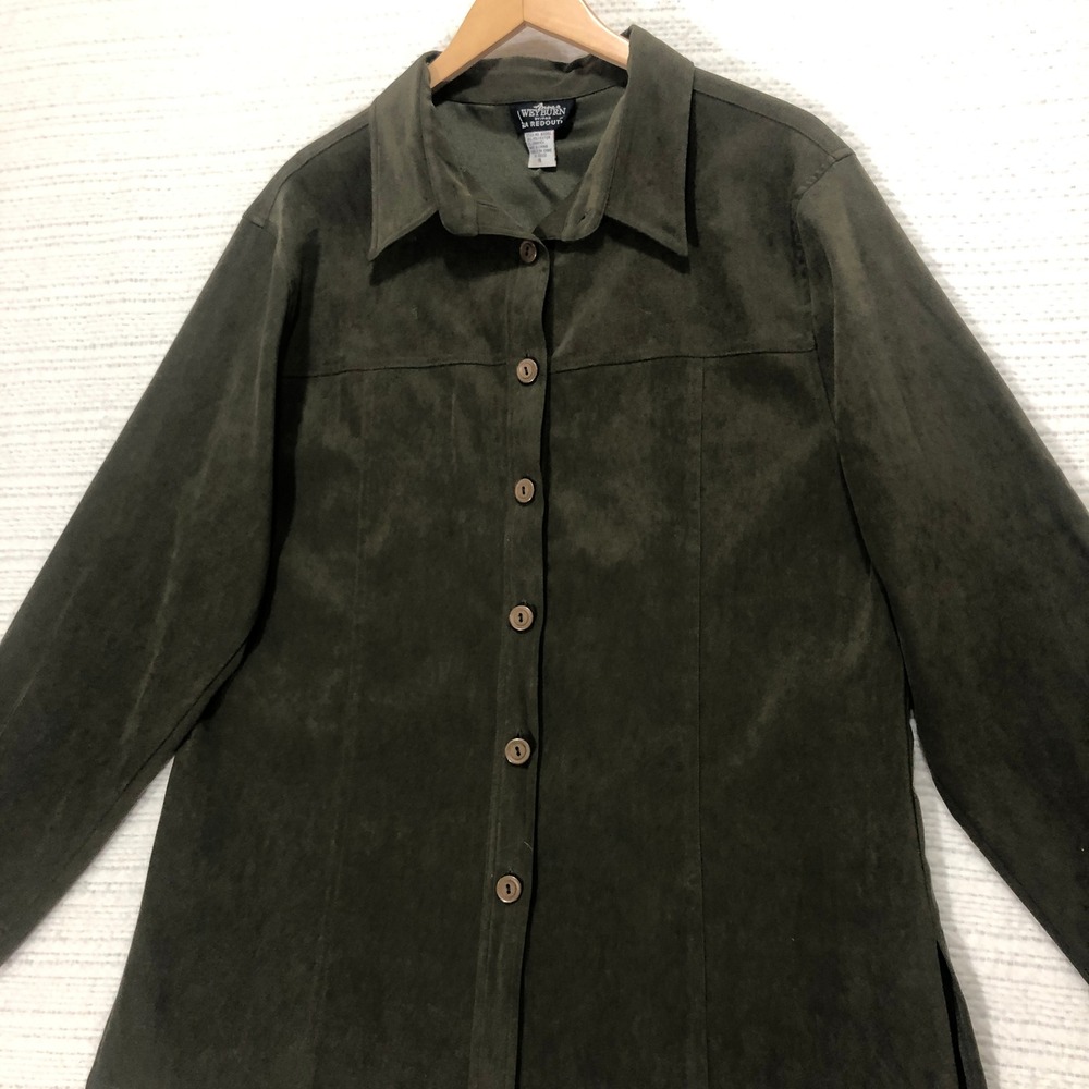 Anne Weyburn by PAR La Redoute Olive Green Button Down Shirt Jacket Career 18